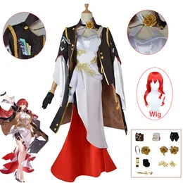 Jeu Star Rail jeu Honkai Himeko Cosplay déguisement robe de soirée Sexy pour femme boucle rouge Cospaly Wigcosplay