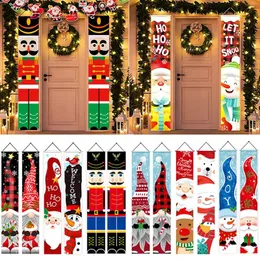 Christmas Decorations 2024 New Year's Nutcracker Soldiers Decorate Couples Santa Claus Hang National Flag Front porch Sign 231013
