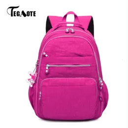 School Bags TEGAOTE Backpack Women's Nylon Waterproof Female Travel Bags Climbing Packbag Feminia Mochila Luxury Schoolbag Girls 231019