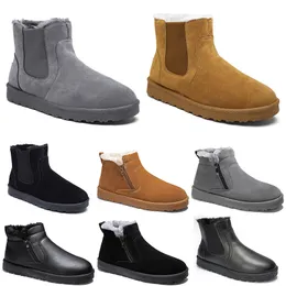 Unbranded Cotton Boots Men Buty buty brązowy czarny szary modny trend na zewnątrz zimowy kolor33