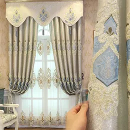 Rideaux pour salon, salle à manger, chambre à coucher, luxe, Villa européenne, broderie, frais, élégant, romantique, Jacquard, fenêtres simples, 231018