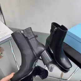 Kadın fermuarlı ayak bileği botları, yarım botlar, 6.5cm siyah buzağı deri, yüksek kaliteli düz ayakkabılar, ayarlanabilir fermuar açıklığı, Martin Boots