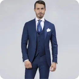 Herrenanzüge Königsblau Männer Anzug für Hochzeit Bräutigam Blazer Prom Maßgeschneiderte Smoking Slim Fit Formal Terno Masculino Bräutigam tragen 3 Stück 2023