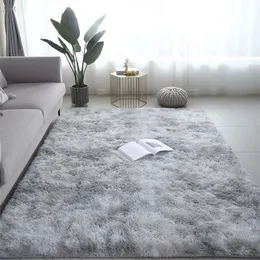 Mattor stora mattor för modernt vardagsrum Långt hårsalong i sovrummet Furry Decoration Nordic Fluffy Floor Bedside Mats 231019