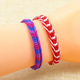 Charm Bracelets 2Pcs Women Woven Bracelet Bohemian Rope Braided For Lovers Friend Girl Gifts Lucky Fashion Jewelry