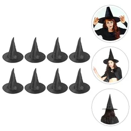 Halloween Speelgoed Heksenhoeden 8 stuks Zwarte Heksenhoed Kostuumaccessoire Hangende Heksenhoeden voor Halloween Rekwisieten en Decor 231019