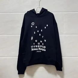 Män huva tröja designer hoodie margiela tröjor kvinnor pullover mode magiea longsleeve högkvalitativa varumärken oss size gata trend tryckt hoodie