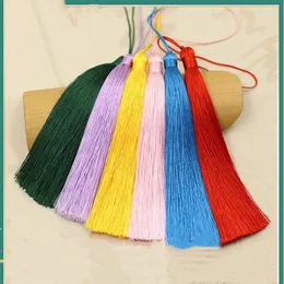 Keychains 5st 10pc polyester 13cm Silk Tassels Fringe Spike Hängande gardiner Mix Pick For Sewing Decing Diy Jewelry Making Accesso