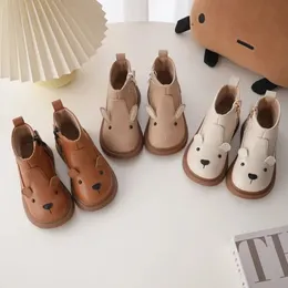 Boots Zapatos Plush Child Leather Boot Winter Cute Boy Ankle Boot Fashion Short Boot Retro Girl Boot Kid Boot Kids Shoe 231018