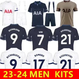 2023 2024 Maddison Son Soccer Jerseys Romero Kulusevski Richarlison Kulusevski 23 24 van de ven bisma Johnson Spursフットボールキット