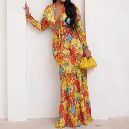 Women S Tracksuits Colorful Print Long Long Vv Vist Top Wide Leg Pants Boho للنساء الملابس 2023 الوافدين 231018