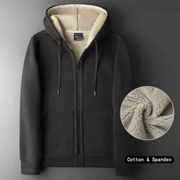 Mens Hoodies Sweatshirts Autumn Winter Lamb Fleece Sweatshirt Cardigan Plus Size Hoodies Sports Top Thick Hooded Jacket Fashion Coats 231018