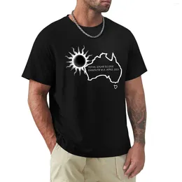 Herrpolos Total Solar Eclipse i Exmouth 2023 T-shirt toppar Kort ärm Kawaii Kläder Mens Graphic T-shirts