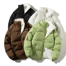 Herren Daunenparkas Winterjacke Männer verdicken warme Mäntel männlich Stehkragen solide einfache Casual Parka Frauen Mode Allmatch Streetwear 231018