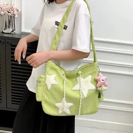 Shopping Bags Kawaii Pendant Star Shoulder Korean Casual Fashion Y2k Streetwear Tote 2023 Highcapacity Crossbody for Women 231018