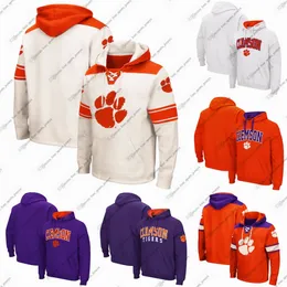 Herr Colosseum kol Clemson Tigers Big Tall Arch Logo Pullover Hoodie kan anpassa valfritt namn eller nummer