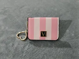 Evening Bags Pink Signature Card Holder Case Keychain Wallet Coin Purse 231019