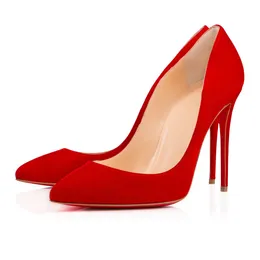 3 - Zapatos formales de diseñador para mujer, remaches triples en blanco y negro, charol, gamuza, suela roja, tacones altos puntiagudos, fiesta, boda, alta calidad 35-44