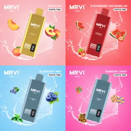 MRVI HOLY 7500パフ電子シガレット使い捨てベイプペンボックスメッシュコイル600MAH充電式バッテリー15mlプレフィルドカートHQDランド竜巻パフ10000 10k 12k