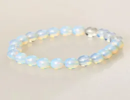 1 Pcs 8mm Round Crystal Moonstone Natural Stone Stretched Beaded Bracelet For Women Fashion Roman Style Wristband9281070