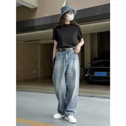 Damesjeans Dames Lente Wijde pijpen Zomer Losse papa-broek Slanke lichtblauwe casual broek Kleding Koreaanse stijl Mode-streetwear