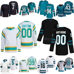 Mann Jugend Frau Hockey 43 Will Smith Trikots 39 Logan Couture 48 Tomas Hertl 94 Barabanov 62 Kevin Labanc 7 Nico Sturm 5 Matt Benning 16 Steven Lorentz Reverse Retro