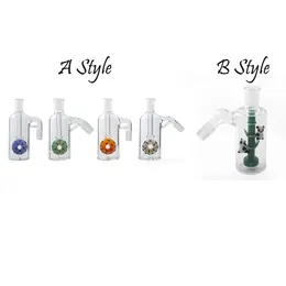 Een B-stijl glazen asvanger met mannelijke 14 mm 18 mm verbindingen voor glazen bongs Dab Rigs