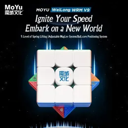 Cubos mágicos Moyu Weilong WRM V9 Ball-Core UV 3X3 Magnético Magic Speed Cube Fidget Brinquedos Moyu Weilong WRMV9 Maglev Cubo Magico Puzzle Gift Toy 231019