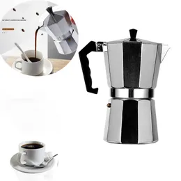 Kaffekrukor MOKA POT italiensk kaffemaskin Espresso Aluminium Geyser Kaffatillverkare Kettle Latte Stove Classic Coffee Barista Accessories600ML 231018