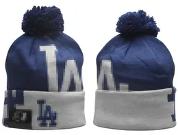 Męskie czapki baseballowe czapki Dodgers Beanie Wszystkie 32 drużyny dzianinowe mankiet pom los anioły czapki z boku wełna ciepłe czapki czapki sportowe college sportowe czapki dla kobiet A3