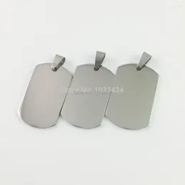 Colares Pingente 10 Pçs / Lote Super Alto Duplo Polido Aço Inoxidável Dog Tag Militar Em Branco Pet