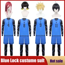 Cosplay Blue Lock Anime Cosplay Costplay koszulka piłkarska piłka nożna mundurowy peruk