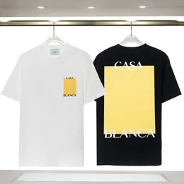 Mens Designer T Shirts Luxe Tshirt Men Casablanca قميص فاخر للرجال أعلى قميص كار البيضاء كاسا بلانكا