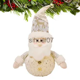 Decorazioni natalizie Glowing Christmas Doll Illuminato Pupazzo di neve farcito Ornamenti Decorazioni natalizie Forniture per camera da letto Sala studio Camera dei bambini x1020