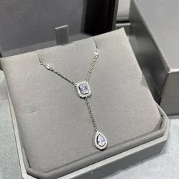 Najwyższej jakości designerski naszyjnik trzy diamenty dla kobiet pełne diamentowe przesuwane wisiorek Elastyczny łańcuch kołnierzynowy