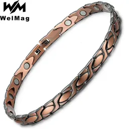 Anklets Welmag 99.99% Pure Copper Anklets för kvinnor/män Magnetiska germanium Bioenergi Ankletter för artrit Kvinnor SMEEXKE 231020