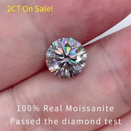 Big 2CT 8mm Real Color D VVS1 3EX Cut Loose Diamond Stone Whole Moissanite For Ring Fine Jewelry261U