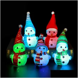 2023明るい雪だるまクリスマス子供のおもちゃの装飾ギフトLED粒子Colorf Flash CreativeDHDXA
