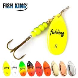 Iscas Iscas FISH KING Spinner Bait 3.9g 4.6g 7.4g 10.8g 15g Rotating Spinners Colher Iscas Pike Metal Com Ganchos Agudos Isca De Pesca 231020