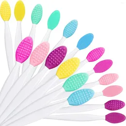 Makeup Brushes Wholesale 10pcs Exfoliating Lip Brush Nose Cleaning Double Side Soft Silicone Scrub Tool & Blackhead Remove