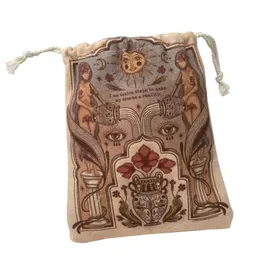 أنشطة الألعاب في الهواء الطلق Velvet Tarot Storage Bag Mini Mini Package Witch Dervination Crystal Pouch Dice Board Game 231020