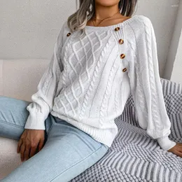 Suéteres femininos 2023 mulheres pullovers de malha casual streetwear malhas mangas compridas elásticas tricots diário outono inverno quente tricô