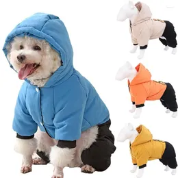 Hondenkleding Winter Warm Jumpsuits voor huisdieren Jas Puppy gewatteerd donsjack Waterdichte kleding voor kleine middelgrote kostuums Chihuahua-kleding