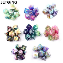 Utomhusspel Aktiviteter Polyhedral 7Dice Twotone Swirldnd Dice Set för RPGMTG D4 D6 D8 D10 D% D12 D20 7PCSSet Family Party Board 231020