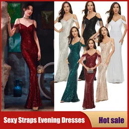 Cosplay Sexy Straps Evening Dress Fashion Long Deep V Neck Tulle High Slit Wedding Party Elegant Prom Gown Women Formal Dresses