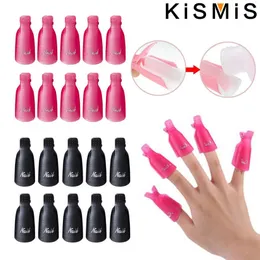 Andere Artikel KISMIS 10 Stück Schleife Kunststoff Nail Art Soak Off Clip Cap UV Gel Nagellackentferner Werkzeug 231020