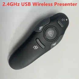 Nowy bezprzewodowy prezenter USB 2,4 GHz z światłem czerwonym wskaźniki laserowe PET USB RF RFE Control PPT PowerPoint Strona Up/Down