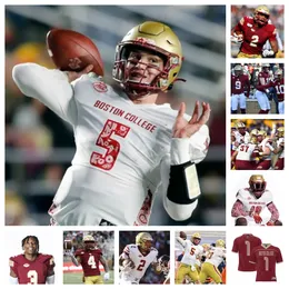 Boston College Eagles Football Jersey 62 Otto Hess 13 Dino Tomlin 11 Lewis Bond 25 Andre Hines 23 Cole Batson 26 CJ Clinkscales 81 Holden Symonds 0 Alex Washington