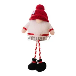 Christmas Decorations Christmas Gnome Doll Faceless Dwarf Doll Ornament With Knitted Hat And Heart Pattern Cute Faceless Doll Decor Table Sofa Decor x1020