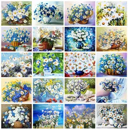 Evershine Full Square Diamond Målning Daisy 5D DIY Diamond Embroidery Cross Stitch Flower Mosaic Rhinestones Home Decoration3637011